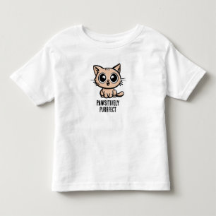 Camiseta Infantil Pawsitively Purfect, linda Ganga Kitten