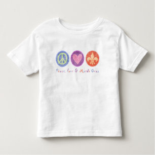 Camiseta Infantil Paz, amor e guerra
