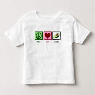 Camiseta Infantil Peace Love Avocados