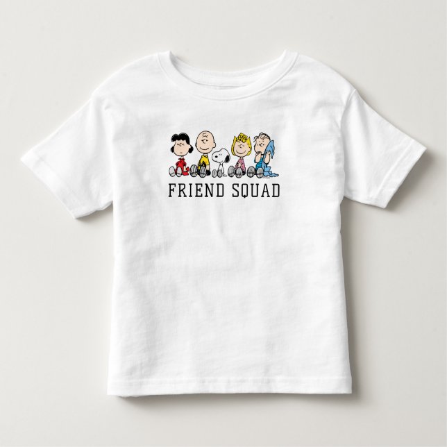 Camiseta Infantil Peanuts Gang Sentado Junto (Frente)