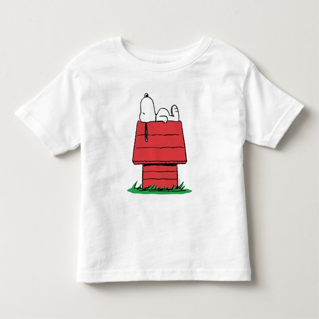 Camiseta Infantil Peanuts Snoopy Dog House Birthday Toddler T-shirt (Frente)