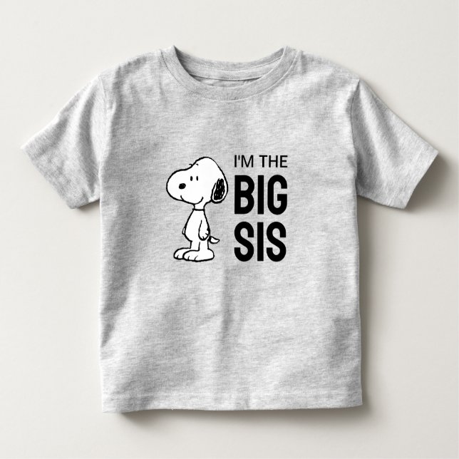 Camiseta Infantil Peanuts Snoopy | Sou a Irmã Maior (Frente)