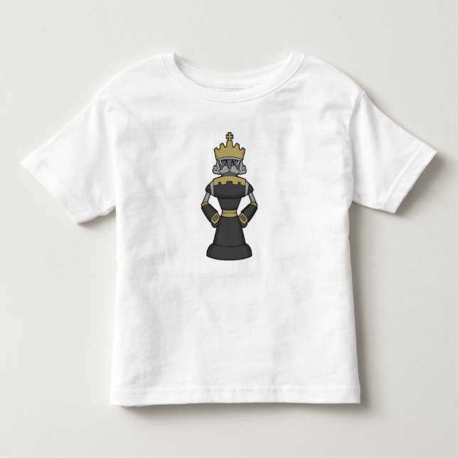 Camiseta Infantil Peça de xadrez King Crown Chess (Frente)