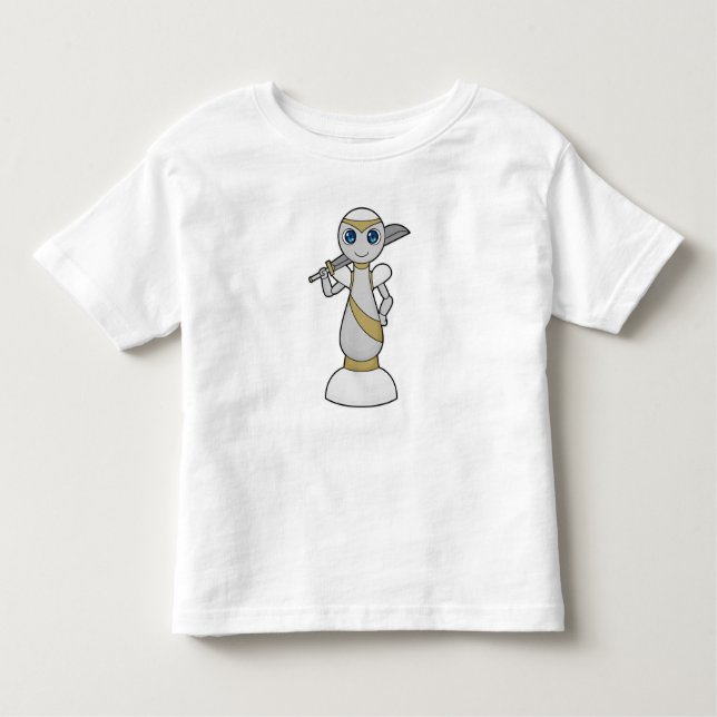 Camiseta Infantil Peça de xadrez para espadas (Frente)