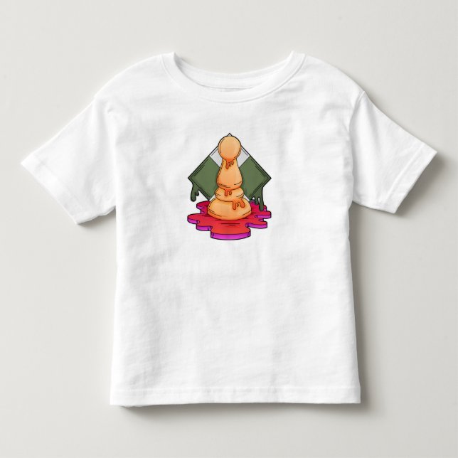 Camiseta Infantil Peça de xadrez Peão (Frente)