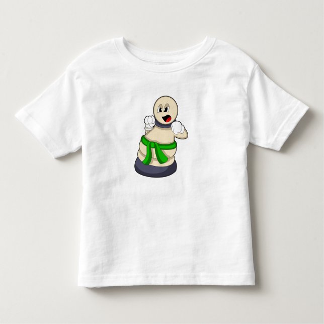 Camiseta Infantil Pedra do xadrez em xadrez (Frente)