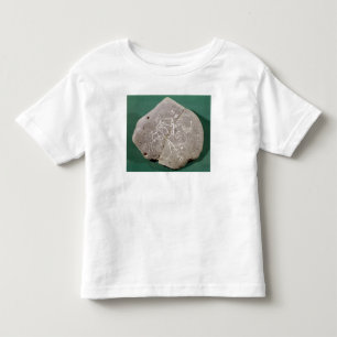 Camiseta Infantil Pedra inscreida com um caçador no deserto
