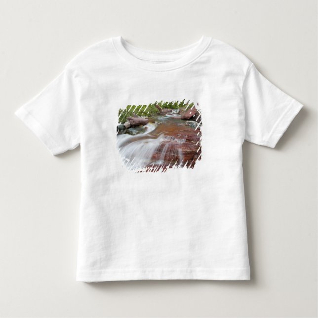 Camiseta Infantil Pedra vermelha em Baring Creek na Glacier National (Frente)
