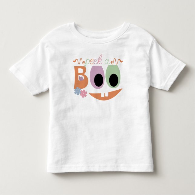 Camiseta Infantil Peek-a-Boo Halloween Jack-o-lantern (Frente)