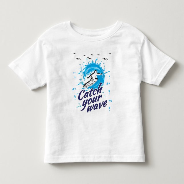 Camiseta Infantil Pegue sua onda (Frente)