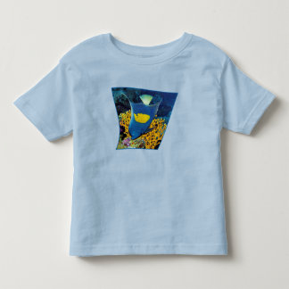 Camiseta Infantil Peixe-anjo no recife de coral - Design fotográfico