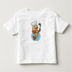 Camiseta Infantil Peixe em Vidro Cozinhado com Colher de Sopa