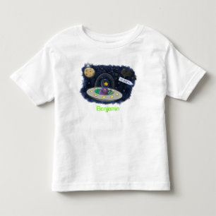 Camiseta Infantil Peixe feliz giro na ilustração de desenhos anima