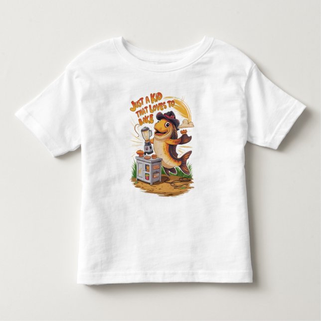 Camiseta Infantil Peixe-gato-do-mato-vaqueiro embarca um misturador (Frente)