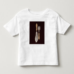 Camiseta Infantil Peixe-servidores com os punhos cinzelados do