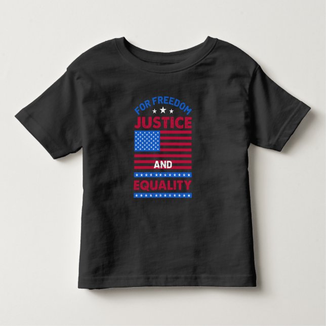 Camiseta Infantil Pela Liberdade, Justiça e Igualdade (Frente)