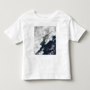 Camiseta Infantil Pena da cinza do Redoubt da montagem, Alaska
