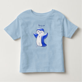 Camiseta Infantil Pengu Pengim Feliz (Azul)