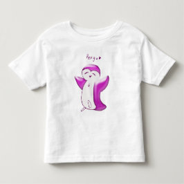 Camiseta Infantil Pengu Penguino Feliz(Rosa Brilha