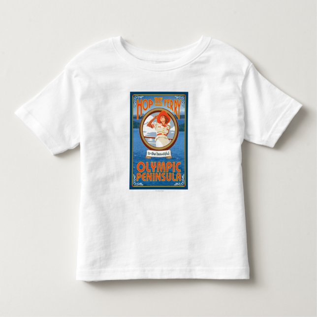 Camiseta Infantil Península olímpica, WashingtonHop a balsa (Frente)