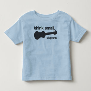 Camiseta Infantil "Pense pequeno. Jogue o uke." design