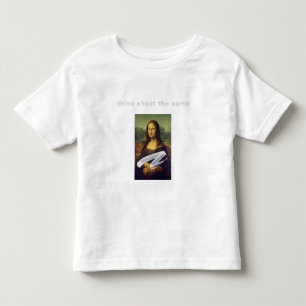 Camiseta Infantil "Pense sobre a Terra", Slogan Fan