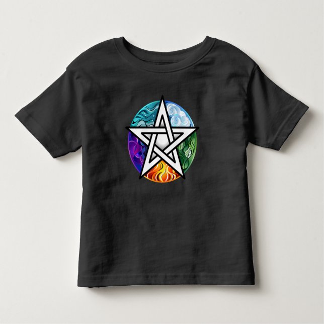 Camiseta Infantil Pentagrama do Wiccan (Frente)