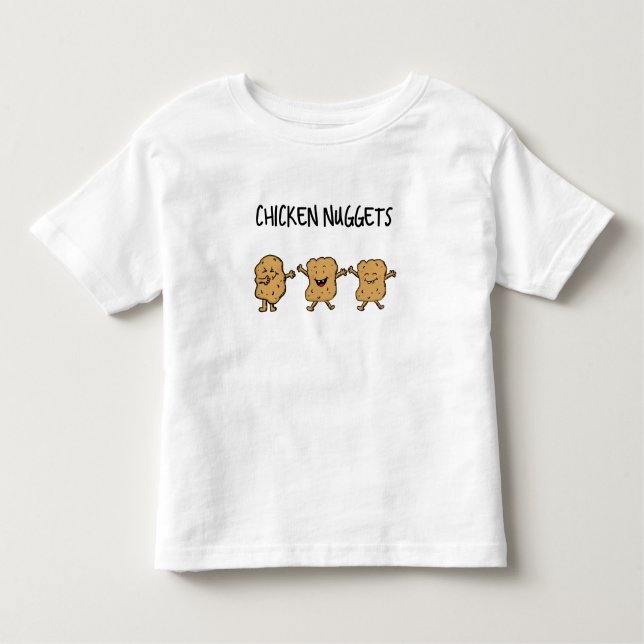 Camiseta Infantil Pepitas de galinha engraçadas (Frente)