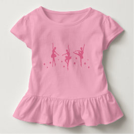 Camiseta Infantil Pequena Ballerinas Ruffled Toddler T-Shirt