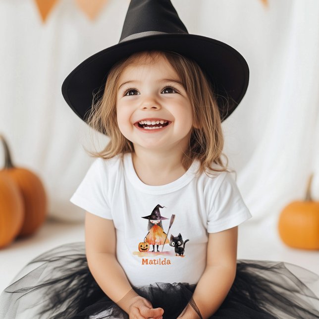 Camiseta Infantil Pequena festa de aniversário de Halloween (Criador carregado)