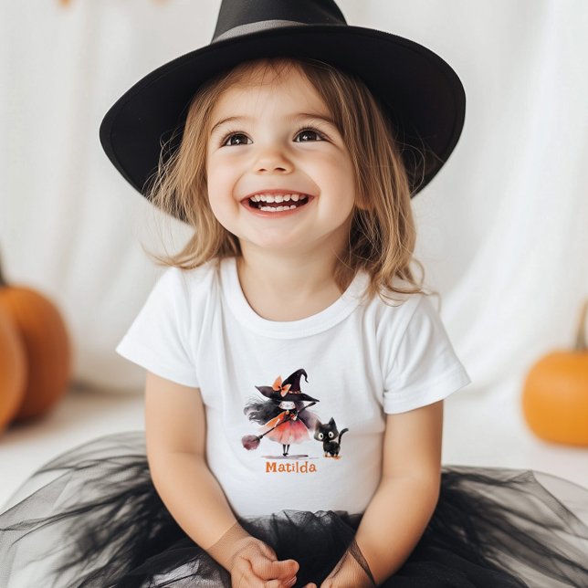 Camiseta Infantil Pequena festa de aniversário de Halloween (Criador carregado)