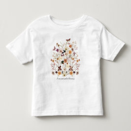 Camiseta Infantil Pequena Flor Pressionada Flor Nome Menininha