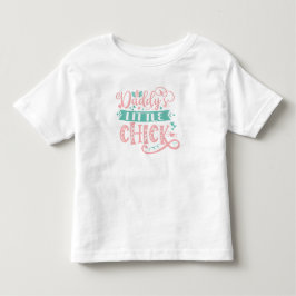 Camiseta Infantil Pequena Franguinha do Papai, Doce e Feminina Pásco