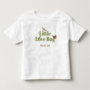 Camiseta Infantil Pequena Ilustração do Inseto de Amor