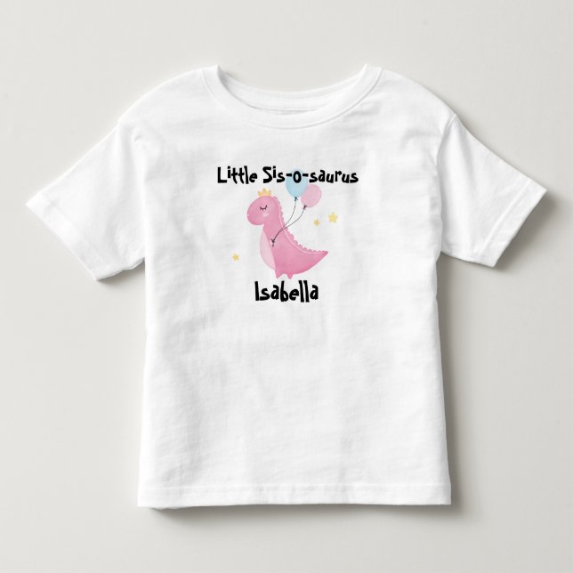 Camiseta Infantil Pequena Irmã-saurinho (Frente)