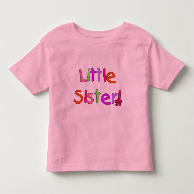 Camiseta Infantil Pequena Irmã T-shirts e presentes (Frente)