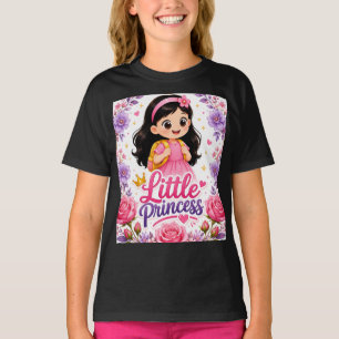 Camiseta infantil pequena princesa fofa .