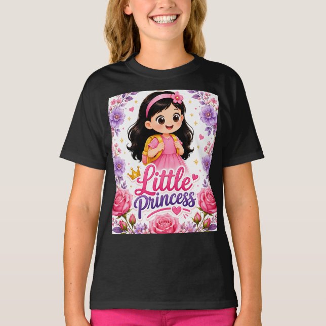 Camiseta infantil pequena princesa fofa . (Frente)