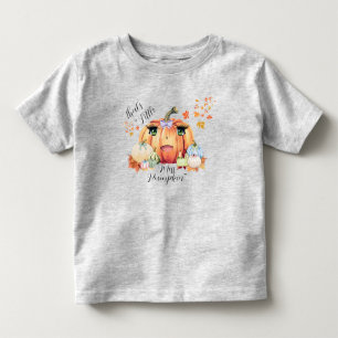Camiseta Infantil Pequena Senhorita Pumpkin Engraçado Quitação Caric