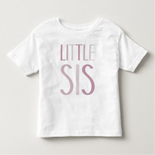 Camiseta Infantil Pequena Sis com Texto Rosa Meninas Irmãs Irmãs Irr