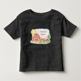 Camiseta Infantil Pequenas Crianças Bonitas Fazendeiros com Nome