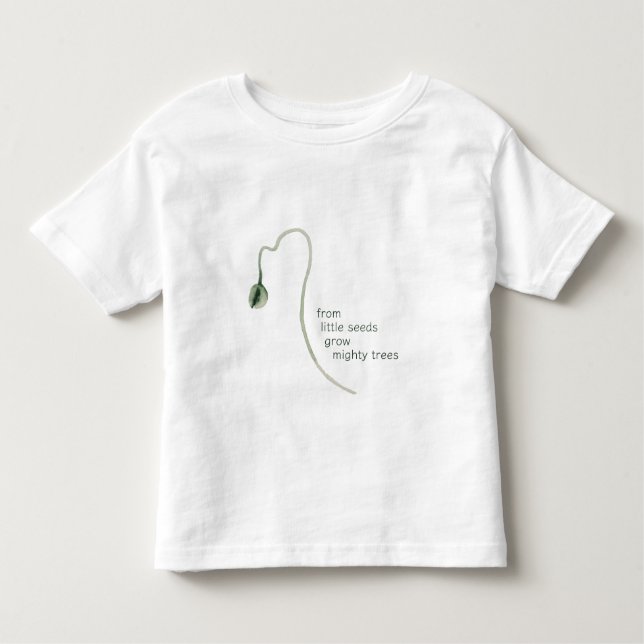 Camiseta Infantil "Pequenas Sementes Poderosas Árvores Bebê T-Shirt (Frente)