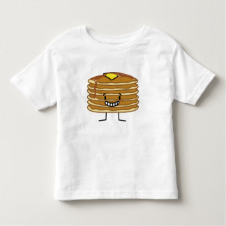 Camiseta Infantil Pequeno almoço macio do xarope da manteiga da