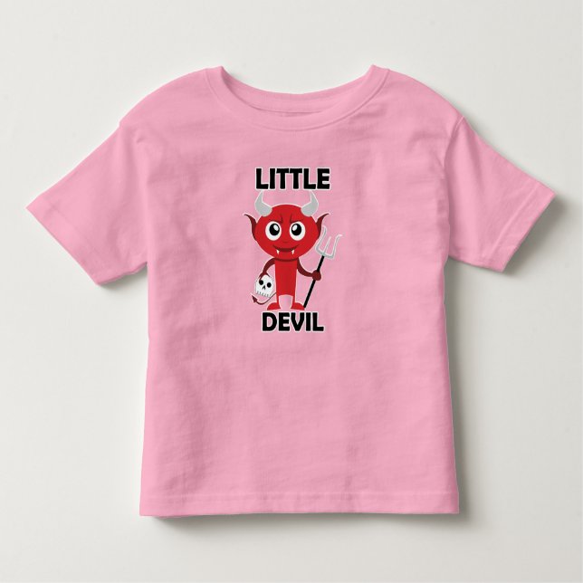 Camiseta Infantil Pequeno Diabo - Toddler Fine Jersey T-Shirt (Frente)