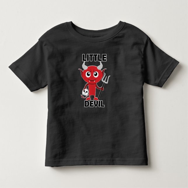 Camiseta Infantil Pequeno Diabo - Toddler Fine Jersey T-Shirt (Frente)