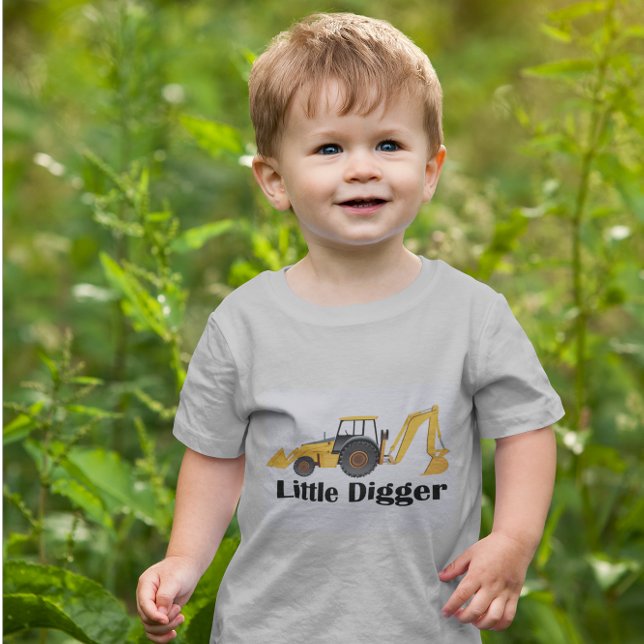 Camiseta Infantil Pequeno Digger - Toddler Fine Jersey T-Shirt  (Criador carregado)