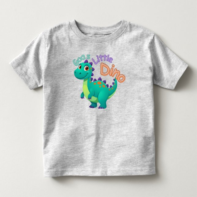 Camiseta Infantil Pequeno Dino de Deus (Frente)