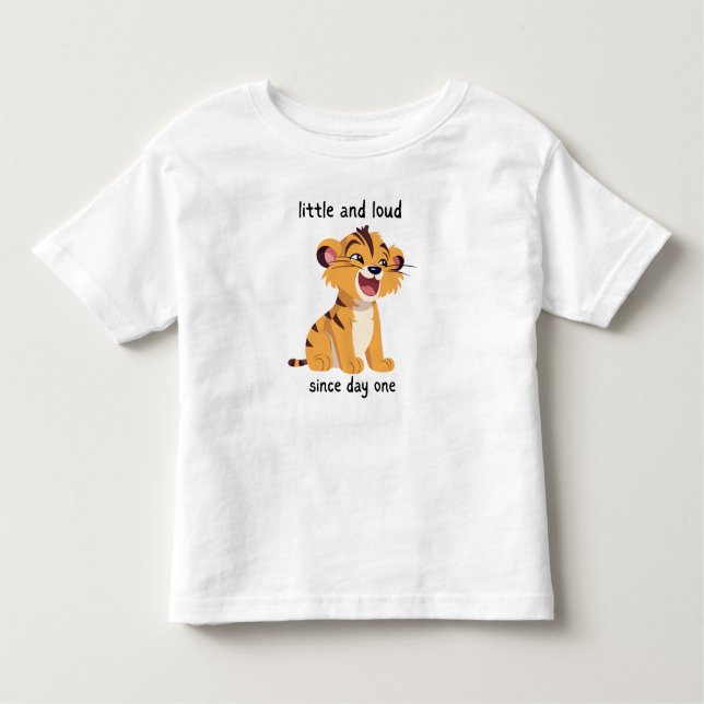 Camiseta Infantil Pequeno e alto desde o primeiro dia (Frente)