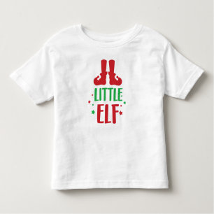 Camiseta Infantil Pequeno Elfo, Calçados Elf, Estrelas, Natal, Xmas