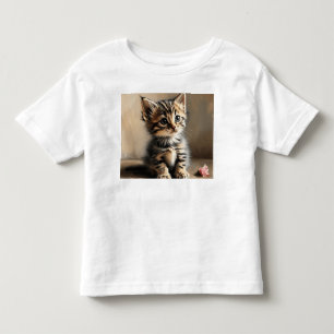 Camiseta Infantil Pequeno gato